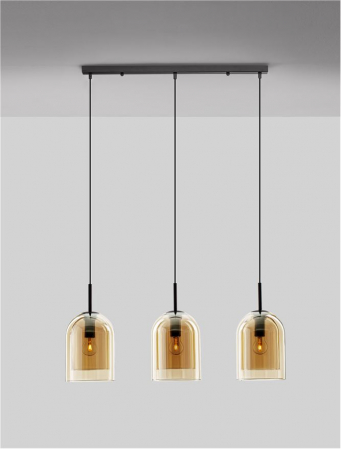 9236740 Lustra Nova Luce VELOR E27 3x12W   Metal Champagne  IP20 [1]