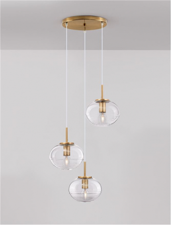 9236755 Lustra Nova Luce MAEVE E27 3x12W   Metal Brass Gold  IP20 [3]