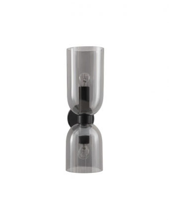 Moderne - 9241110 Aplica Nova Luce VELOR E14 2x5W   Metal Smoke Glass Black  IP20