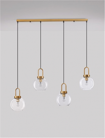 9241180 Lustra Nova Luce IRVINE E27 4x12W   Metal Brass Gold  IP20 [2]