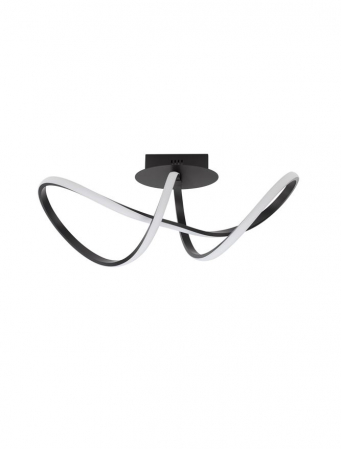 Moderne - 9248106 Plafoniera Nova Luce AMARA LED 23W 1400lm 3000K Aluminium & Acrylic Sandy Black Nedimabil IP20