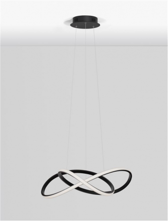 9248107 Lustra Nova Luce AMARA LED 28W 1600lm 3000K Aluminium & Acrylic Sandy Black Dimabil Triac IP20 [3]