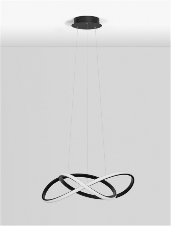 9248107 Lustra Nova Luce AMARA LED 28W 1600lm 3000K Aluminium & Acrylic Sandy Black Dimabil Triac IP20 [2]