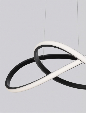 9248107 Lustra Nova Luce AMARA LED 28W 1600lm 3000K Aluminium & Acrylic Sandy Black Dimabil Triac IP20 [6]