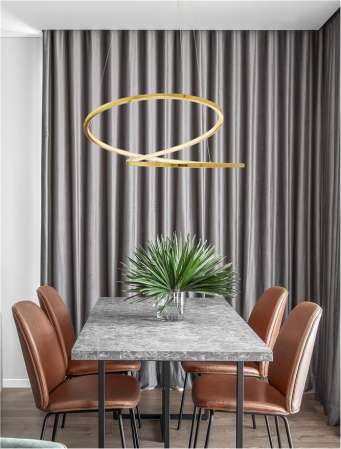 9248109 Lustra Nova Luce GIRISH LED 41W 2000lm 3000K Stainless Steel & Acrylic Gold & Stainless Steel Dimabil Triac IP20 [1]