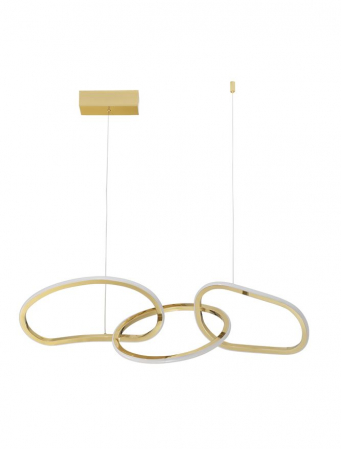 Lustre - 9248110 Lustra Nova Luce GIRISH LED 41W 2000lm 3000K Stainless Steel & Acrylic Gold Dimabil Triac IP20