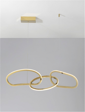 9248110 Lustra Nova Luce GIRISH LED 41W 2000lm 3000K Stainless Steel & Acrylic Gold Dimabil Triac IP20 [3]