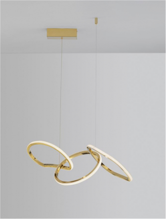 9248110 Lustra Nova Luce GIRISH LED 41W 2000lm 3000K Stainless Steel & Acrylic Gold Dimabil Triac IP20 [6]