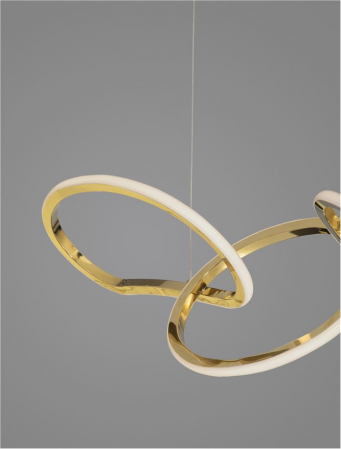 9248110 Lustra Nova Luce GIRISH LED 41W 2000lm 3000K Stainless Steel & Acrylic Gold Dimabil Triac IP20 [9]