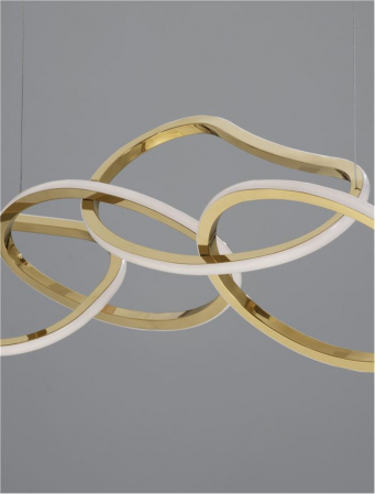 9248111 Lustra Nova Luce GIRISH LED 51W 2400lm 3000K Stainless Steel & Acrylic Gold Dimabil Triac IP20 [8]