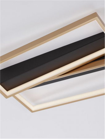 9248113 Plafoniera Nova Luce ELIZE LED 28W 1550lm 3000K Steel/Aluminium & Silicon Black & Brass Gold Dimabil Triac IP20 [9]