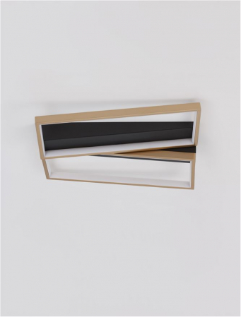 9248113 Plafoniera Nova Luce ELIZE LED 28W 1550lm 3000K Steel/Aluminium & Silicon Black & Brass Gold Dimabil Triac IP20 [2]