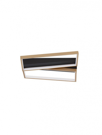 Plafoniere - 9248113 Plafoniera Nova Luce ELIZE LED 28W 1550lm 3000K Steel/Aluminium & Silicon Black & Brass Gold Dimabil Triac IP20