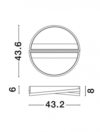 9248114 Plafoniera Nova Luce ELIZE LED 28W 1550lm 3000K Steel/Aluminium & Silicon Black & Brass Gold Dimabil Triac IP20 [8]
