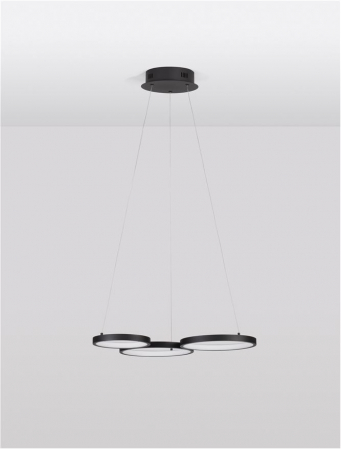 9248115 Lustra Nova Luce MAGNUS LED 28W 1900lm 3000K Aluminium & Acrylic Sandy Black Dimabil Triac IP20 [2]