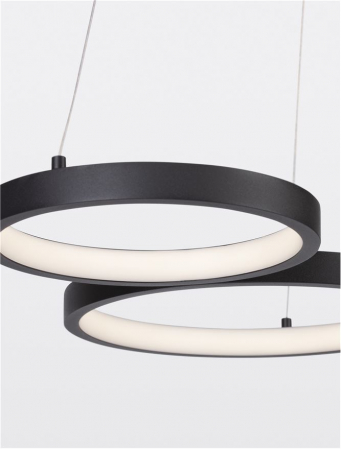 9248115 Lustra Nova Luce MAGNUS LED 28W 1900lm 3000K Aluminium & Acrylic Sandy Black Dimabil Triac IP20 [4]