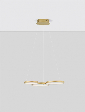 9248116 Lustra Nova Luce MAGNUS LED 28W 1900lm 3000K Aluminium & Acrylic Brass Gold Dimabil Triac IP20 [2]