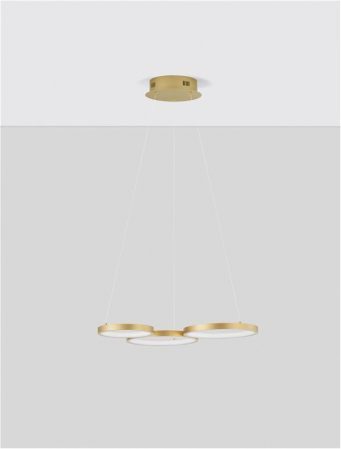 9248116 Lustra Nova Luce MAGNUS LED 28W 1900lm 3000K Aluminium & Acrylic Brass Gold Dimabil Triac IP20 [1]