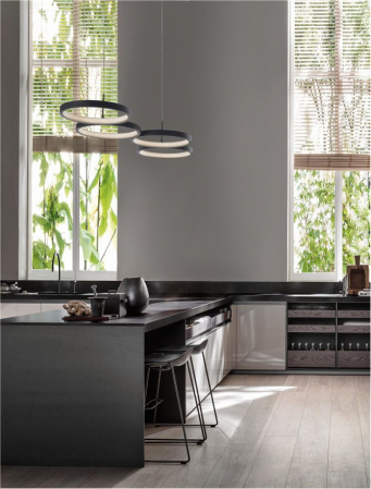 9248117 Lustra Nova Luce MAGNUS LED 41W 2300lm 3000K Aluminium & Acrylic Sandy Black Dimabil Triac IP20 [1]