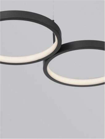 9248117 Lustra Nova Luce MAGNUS LED 41W 2300lm 3000K Aluminium & Acrylic Sandy Black Dimabil Triac IP20 [6]