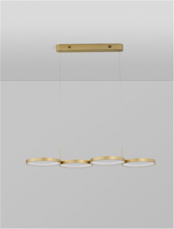 9248118 Lustra Nova Luce MAGNUS LED 41W 2300lm 3000K Aluminium & Acrylic Brass Gold Dimabil Triac IP20 [2]