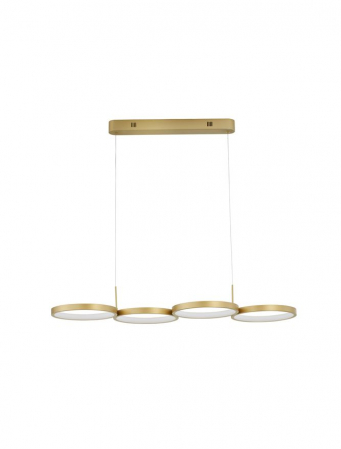 ILUMINAT INTERIOR - 9248118 Lustra Nova Luce MAGNUS LED 41W 2300lm 3000K Aluminium & Acrylic Brass Gold Dimabil Triac IP20