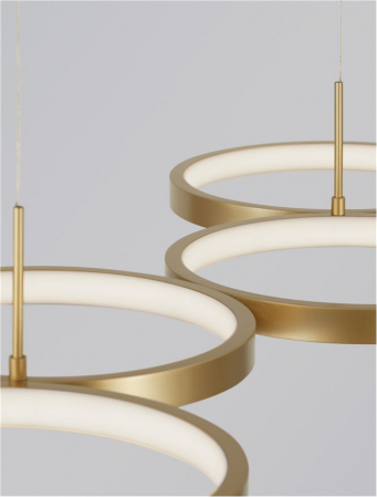 9248118 Lustra Nova Luce MAGNUS LED 41W 2300lm 3000K Aluminium & Acrylic Brass Gold Dimabil Triac IP20 [8]