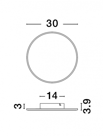 9248150 Aplica Nova Luce NEVO LED 20W 1450lm 3000K Aluminium & Acrylic Matt Gold Nedimabil IP20 [1]