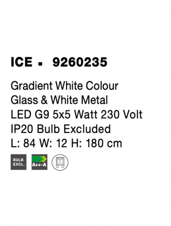 9260235 Lustra Nova Luce ICE G9 5x5W   Metal & Glass Gradient white  IP20 [7]