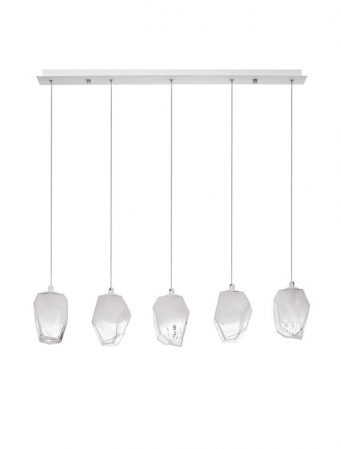 9260235 Lustra Nova Luce ICE G9 5x5W   Metal & Glass Gradient white  IP20