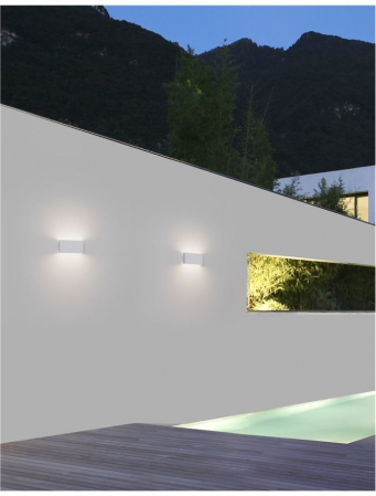 9262111 Aplica Nova Luce MILE LED 2X5W 550lm 3000K IP54 Aluminium Glass Diffuser White CRI>80 Beam Angle 102° Light Up & Down [7]
