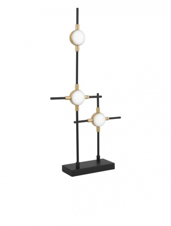 ILUMINAT INTERIOR - 9280674 Veioza Nova Luce ATOMO LED 9W 609lm 3000K Metal & Acrylic  Black & Gold Nedimabil IP20