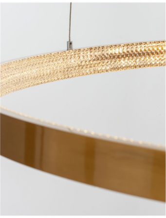 9285110 Suspensie Nova Luce PRESTON LED 60W 4030lm 3000K IP20 Aluminiu/Acril  Antique Gold Brass [1]