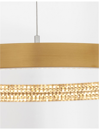 9285401 Suspensie Nova Luce PRESTON LED 25W 1800lm 3000K IP20 Aluminiu/Acril  Antique Gold Brass [1]