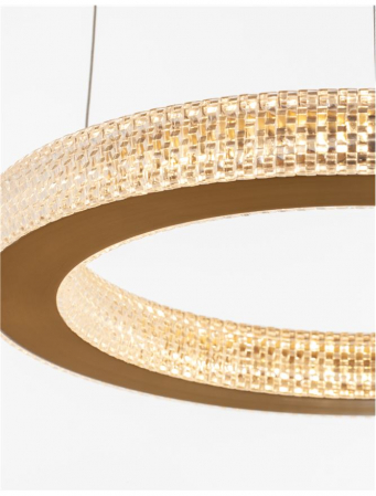 9285410 Suspensie Nova Luce FIORE LED 40W 2139lm 3000K IP20 Aluminiu/Acril  Antique Gold Brass NOVALUCE [2]