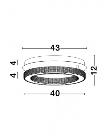 9285420 Plafoniera Nova Luce FIORE LED 40W 2139lm 3000K IP20 Aluminiu/Acril  Antique Gold Brass [4]