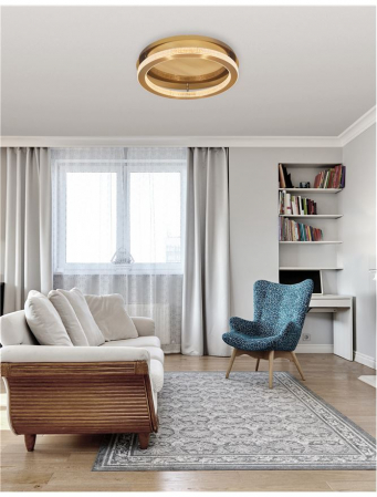 9285420 Plafoniera Nova Luce FIORE LED 40W 2139lm 3000K IP20 Aluminiu/Acril  Antique Gold Brass [3]
