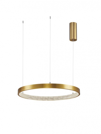 Moderne - 9285601 Suspensie Nova Luce PRESTON LED 37W 2264lm 3000K IP20 Aluminiu/Acril  Antique Gold Brass