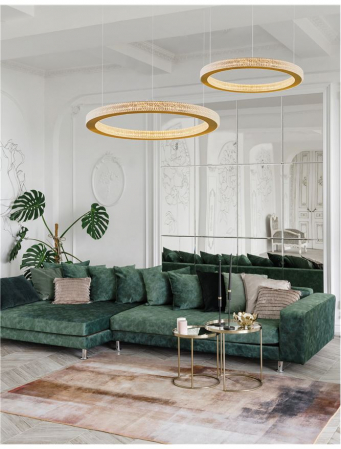9285610 Suspensie Nova Luce FIORE LED 60W 3530lm 3000K IP20 Aluminiu/Acril  Antique Gold Brass NOVALUCE [1]