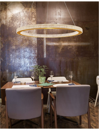 9285810 Suspensie Nova Luce FIORE LED 80W 4452lm 3000K IP20 Aluminiu/Acril  Antique Gold Brass NOVALUCE [1]