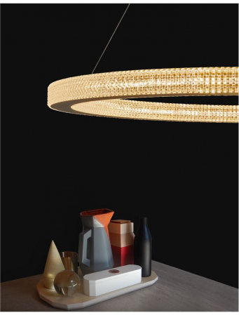 9285810 Suspensie Nova Luce FIORE LED 80W 4452lm 3000K IP20 Aluminiu/Acril  Antique Gold Brass NOVALUCE [2]