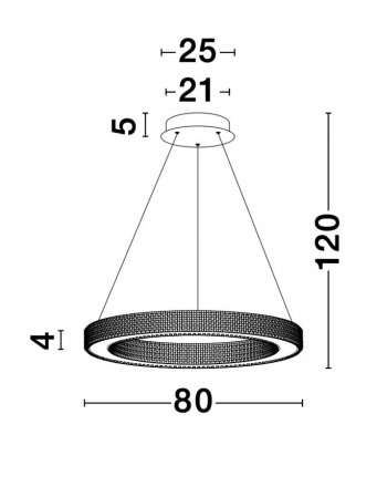9285810 Suspensie Nova Luce FIORE LED 80W 4452lm 3000K IP20 Aluminiu/Acril  Antique Gold Brass NOVALUCE [4]