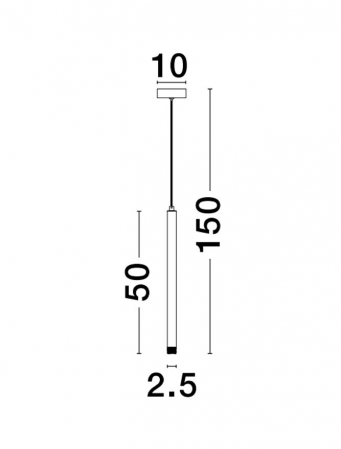 9287918 Pendul Nova Luce TRIMLE LED 3W 271lm 3000K Aluminium & Acrylic Sandy Gold Nedimabil IP20 [2]