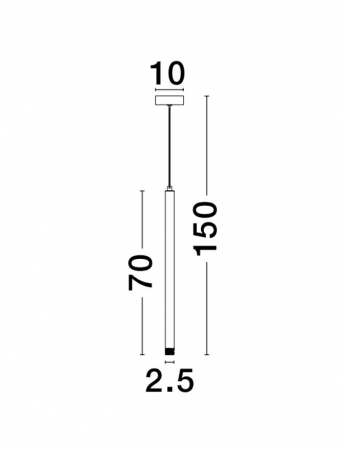 9287919 Pendul Nova Luce TRIMLE LED 3W 271lm 3000K Aluminium & Acrylic Sandy Gold Nedimabil IP20 [1]