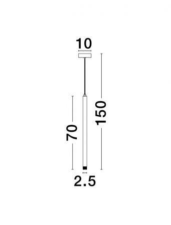 9287921 Pendul Nova Luce TRIMLE LED 3W 271lm 3000K Aluminium & Acrylic Sandy Black Nedimabil IP20 [2]