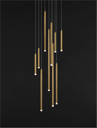 9287940 Candelabru Nova Luce TRIMLE LED 26W 1861lm 3000K  Aluminium & Acrylic Sandy Gold Dimabil Triac IP20 [1]
