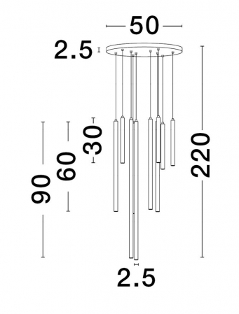 9287945 Candelabru Nova Luce TRIMLE LED 26W 1861lm 3000K  Aluminium & Acrylic Sandy Black Dimabil Triac IP20 [4]