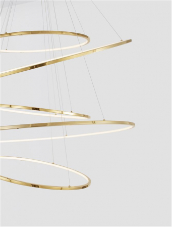 9289084 Candelabru Nova Luce NUDOS LED 281W 19670lm 3000K Aluminium & Acrylic Gold Dimabil Triac IP20 [2]