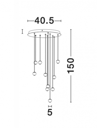 9303952 Suspensie Nova Luce NOCCI LED 45W 1860lm 3000K IP20 Aluminiu Black [6]