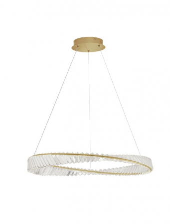 9333062 Lustra Nova Luce AURELIA LED 43W 4139lm 3500K Metal & Crystal Gold Dimabil Triac IP20